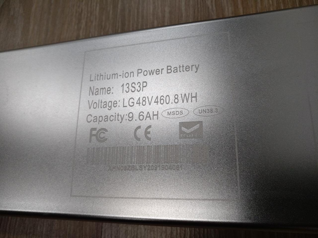 Аккумуляторная батарея Li-ion 48V 9.6Ah для xBicycle 20 FAT 850вт